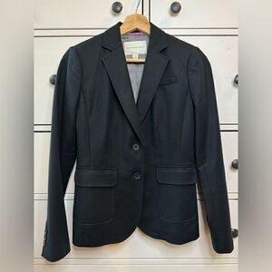 Banana Republic Black Dress Blazer fitted jacket Career Work Professional Size 0